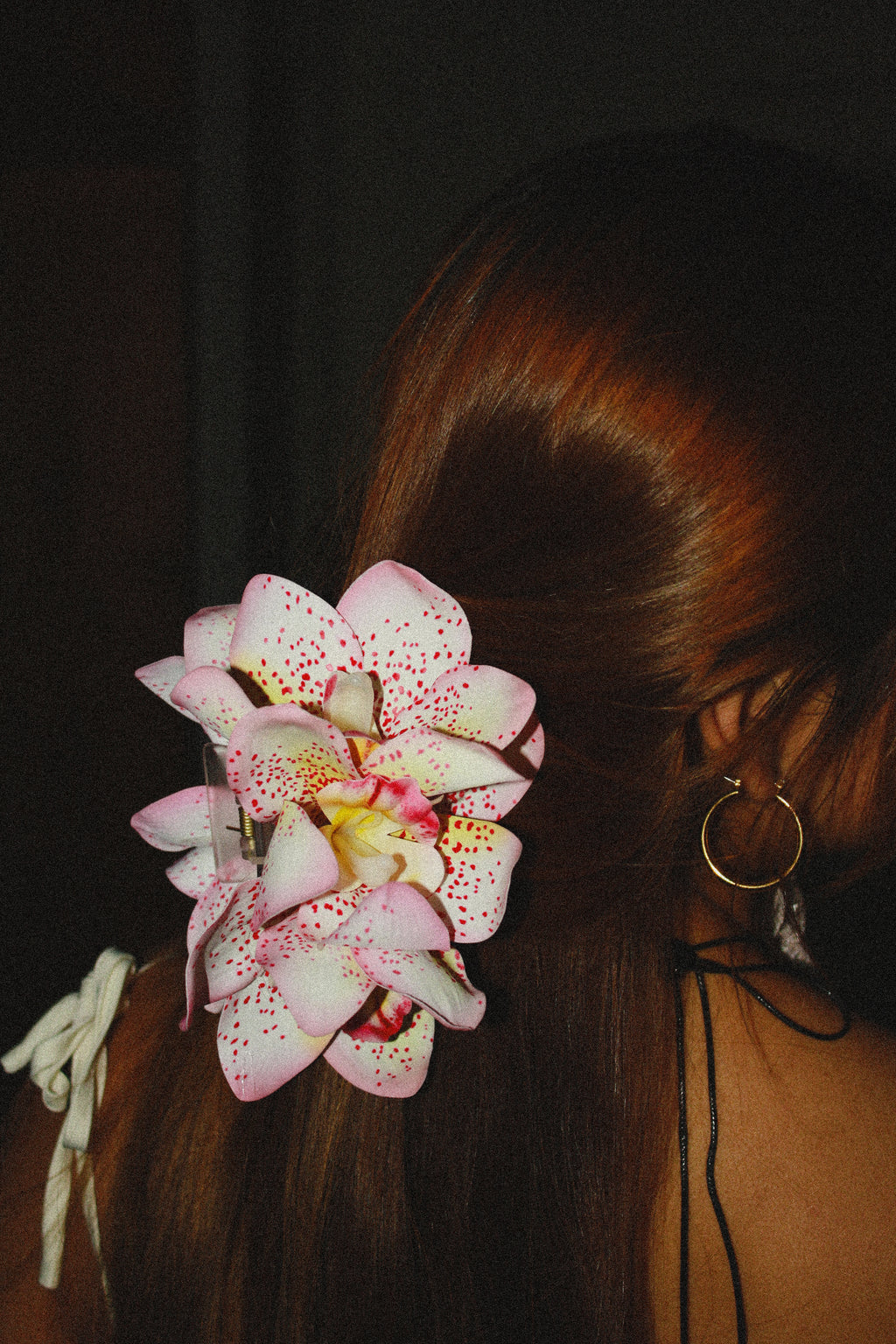 Spotted Blush Orchid Claw Clip