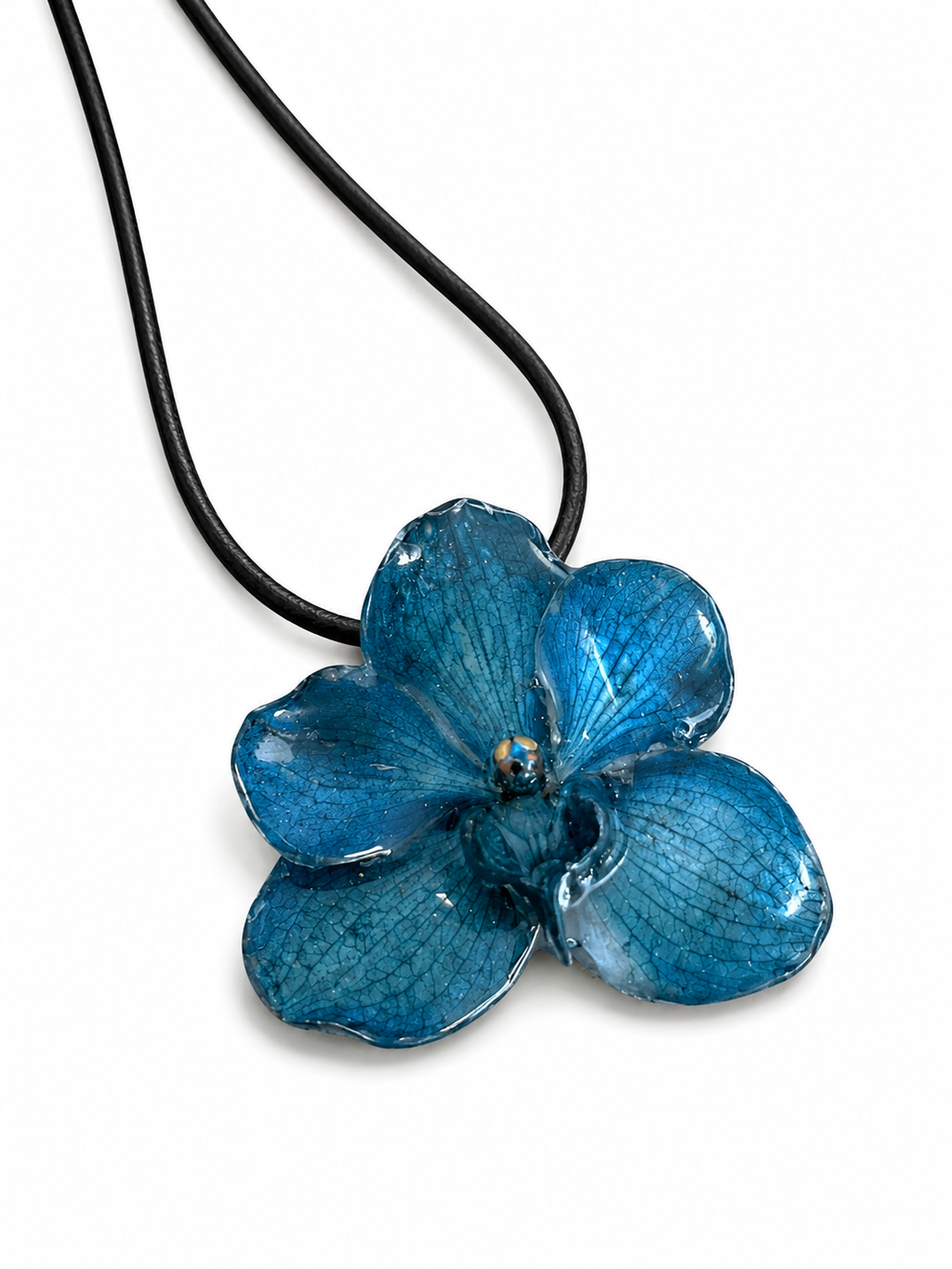 Real Orchid Necklace — Real Orchid Preserved in Resin