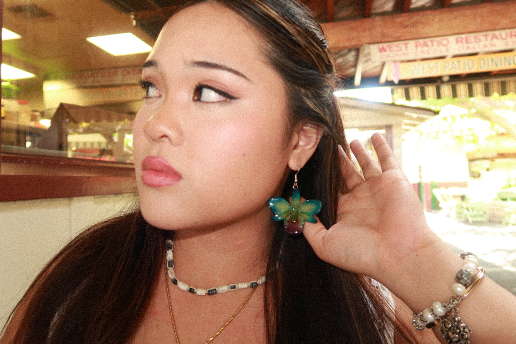 Real Orchid Earrings