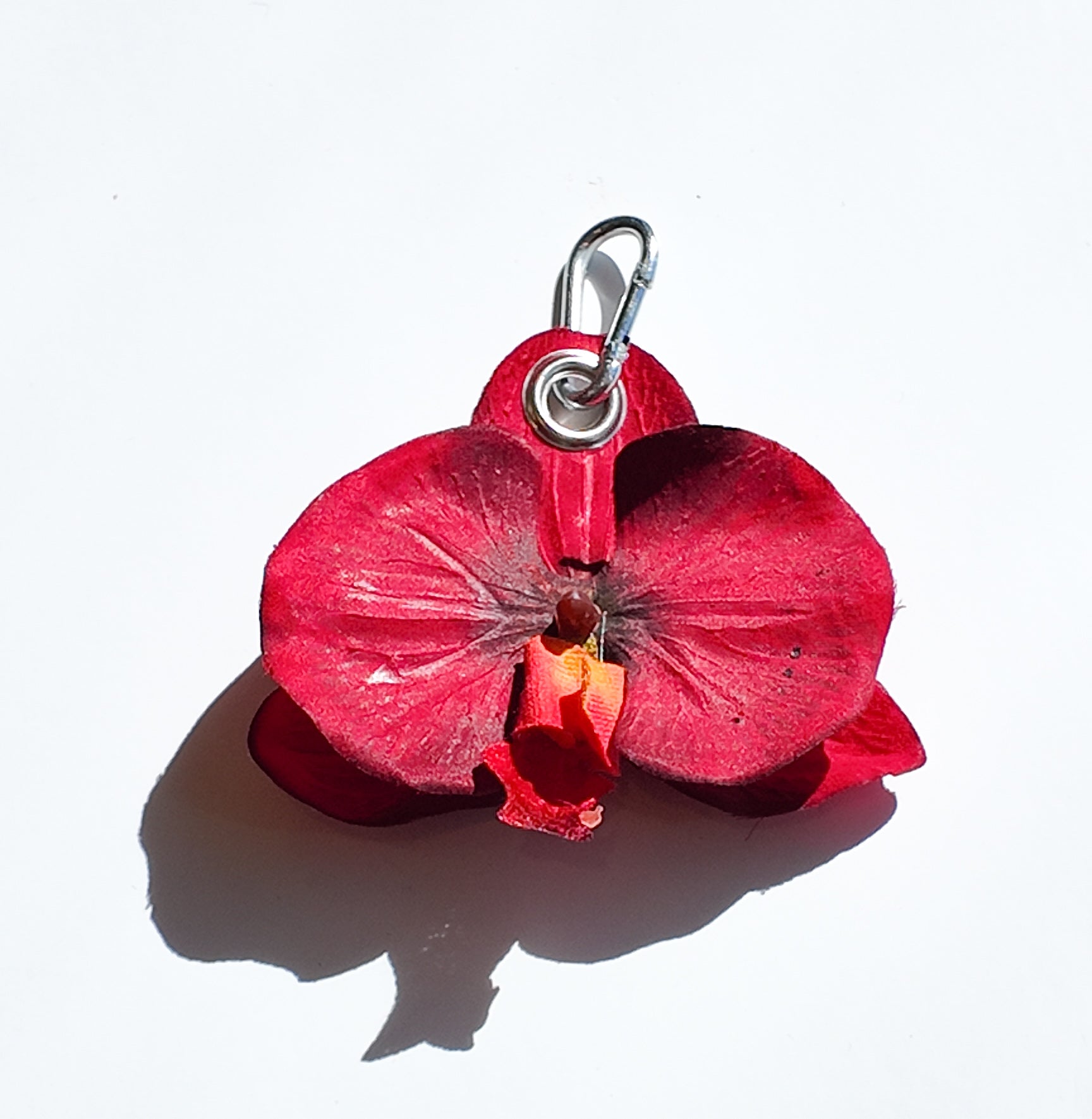 Red Orchid Keychain
