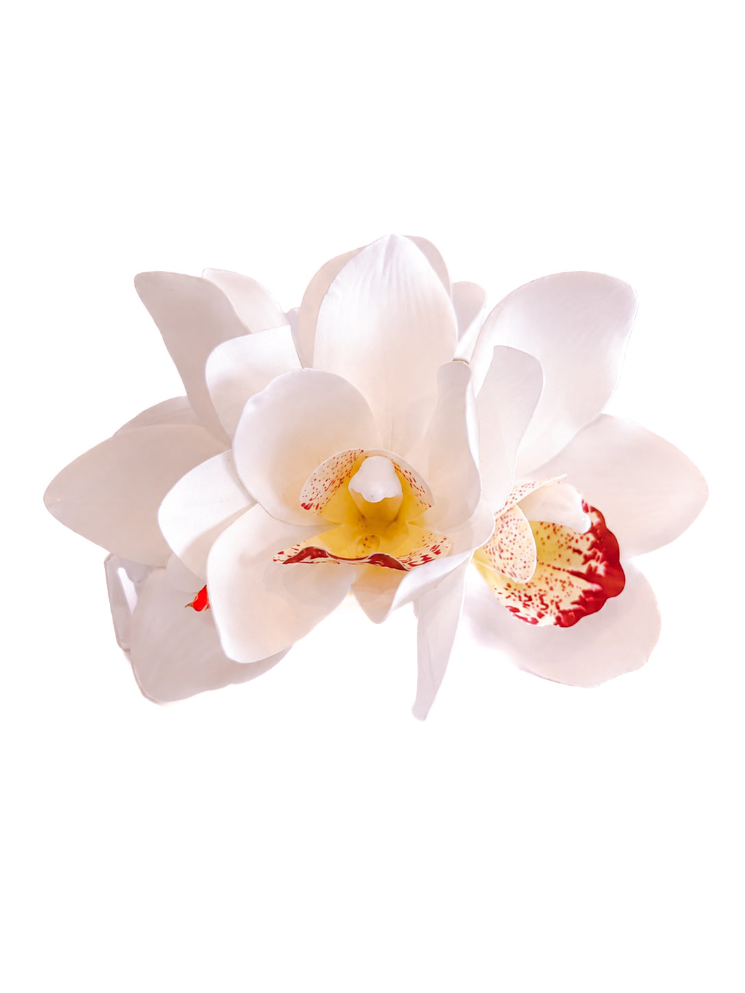 White Orchid Claw Clip
