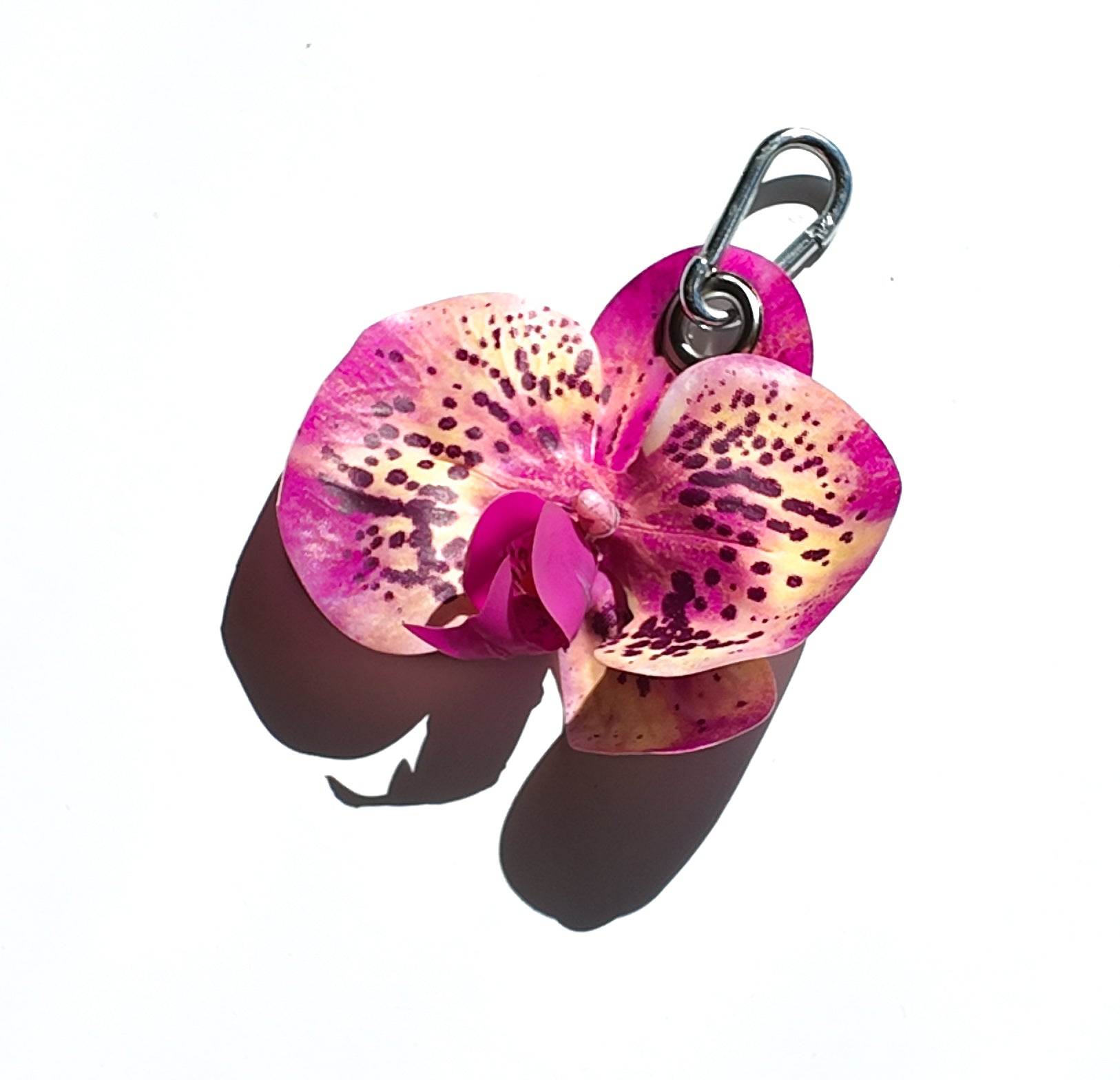 Polkadot Orchid Keychain