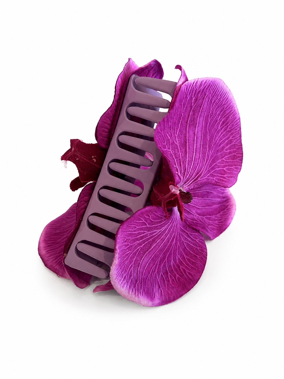 Vibrant Pink Orchid Claw Clip