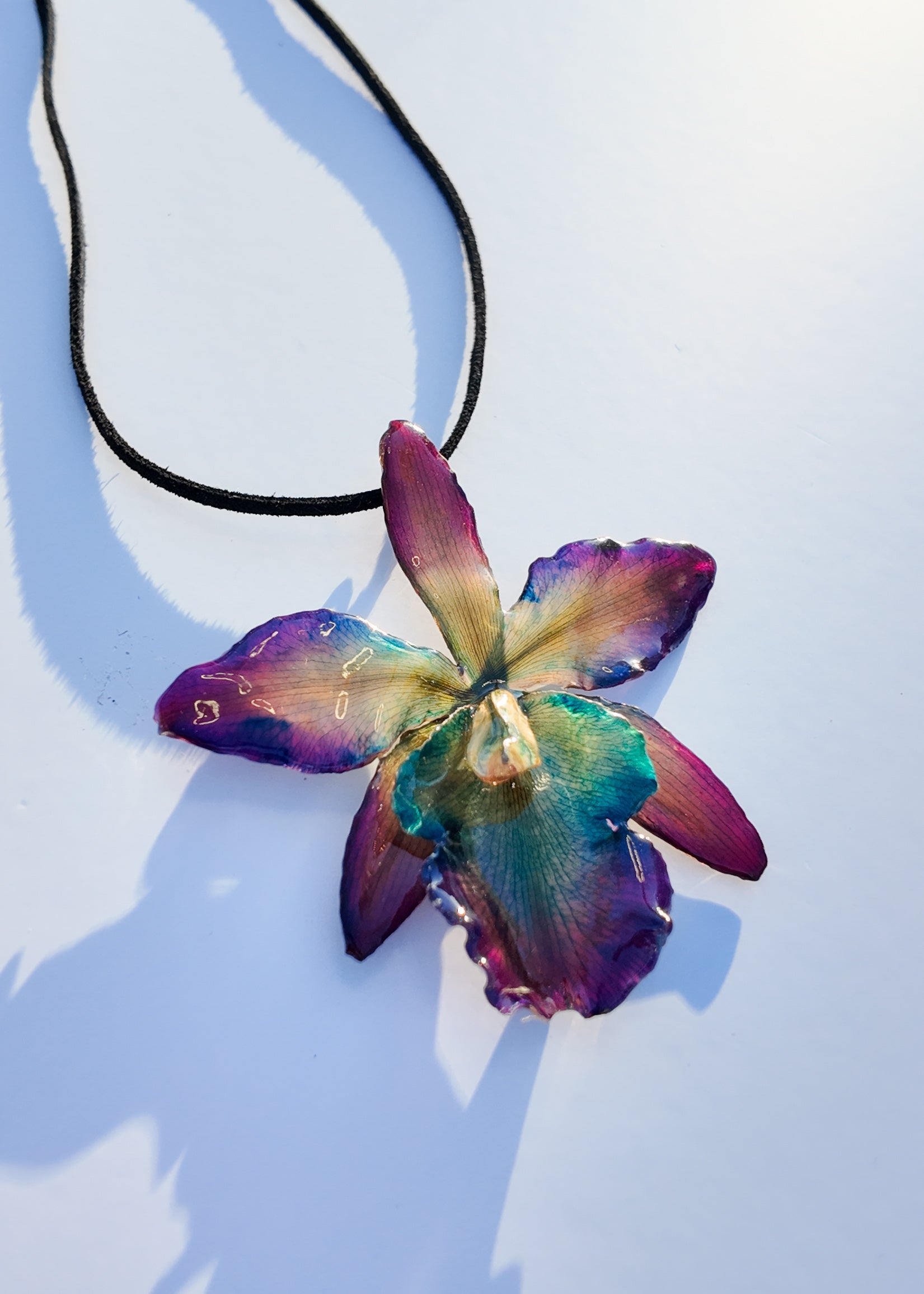 Midnight Cattleya Necklace