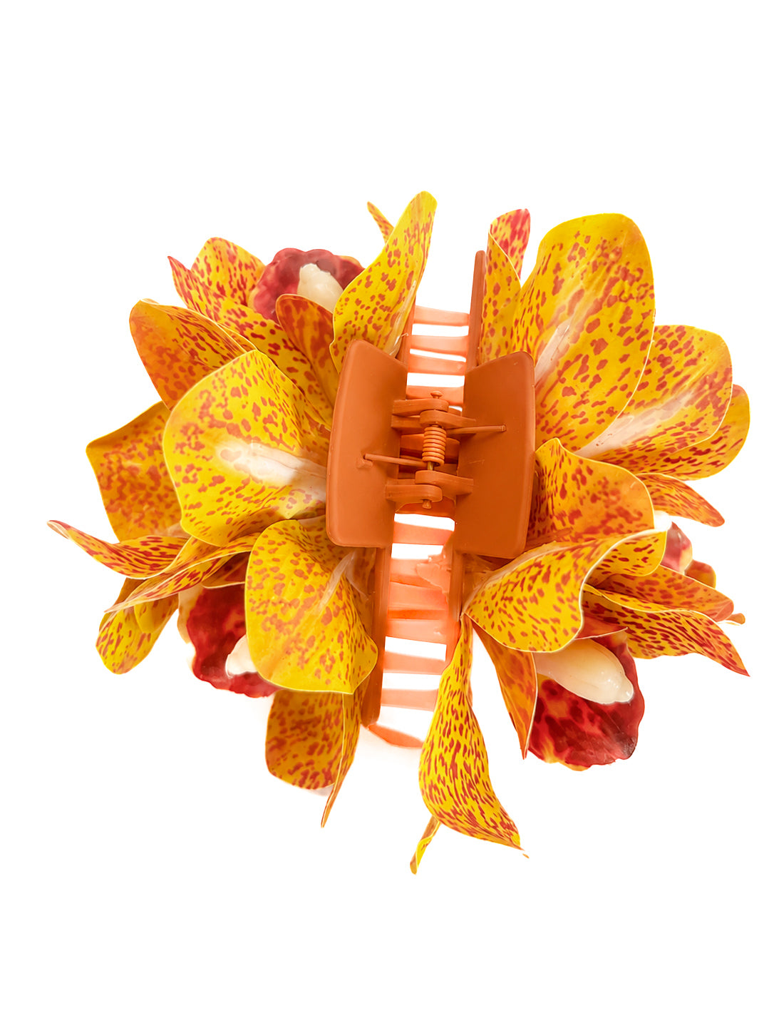 Spotted Sunset Orchid Claw Clip