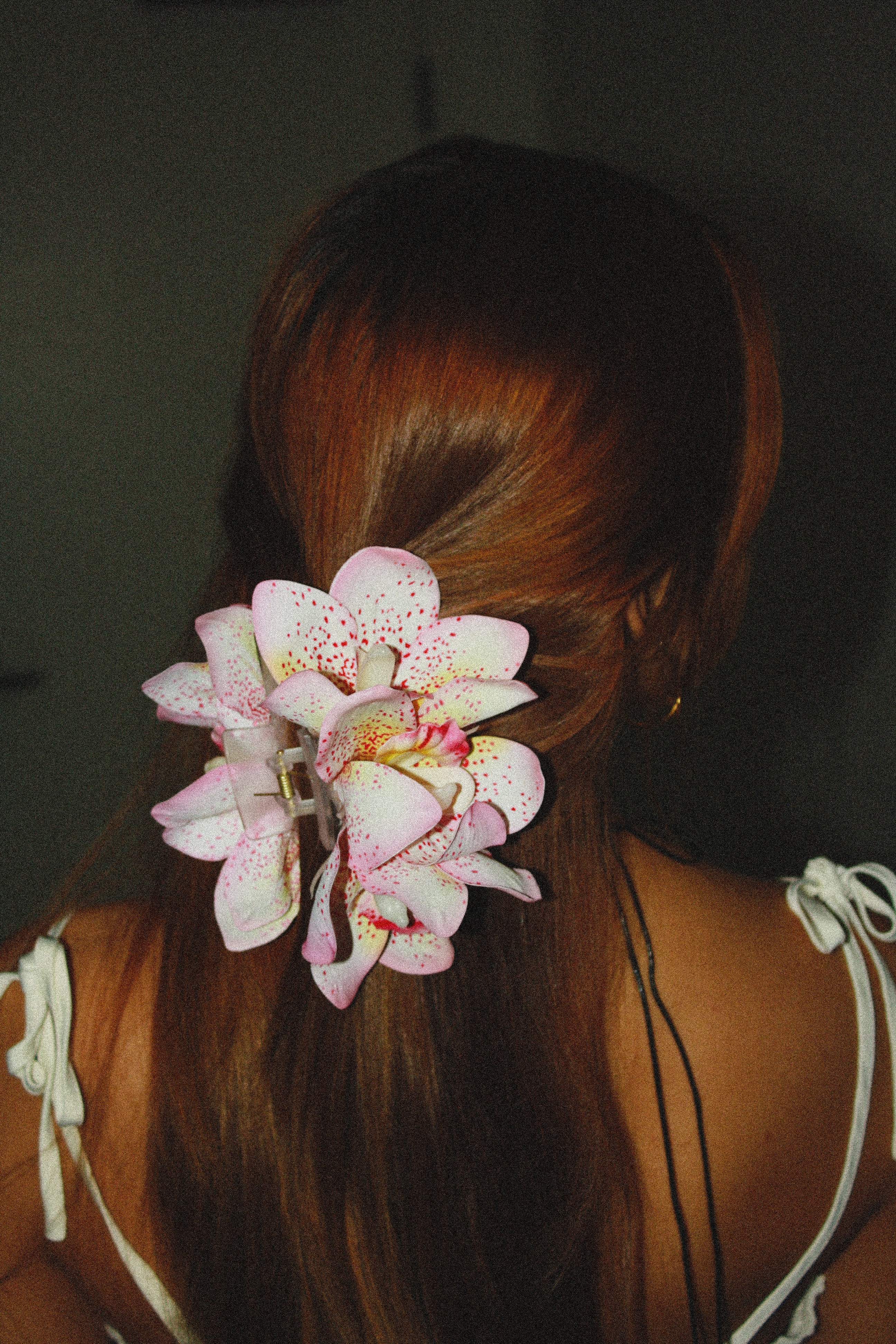 Spotted Blush Orchid Claw Clip