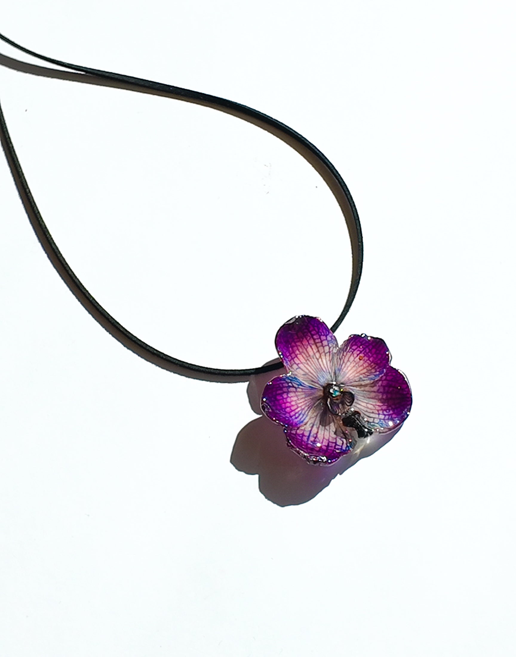 Purple Vanda Necklace