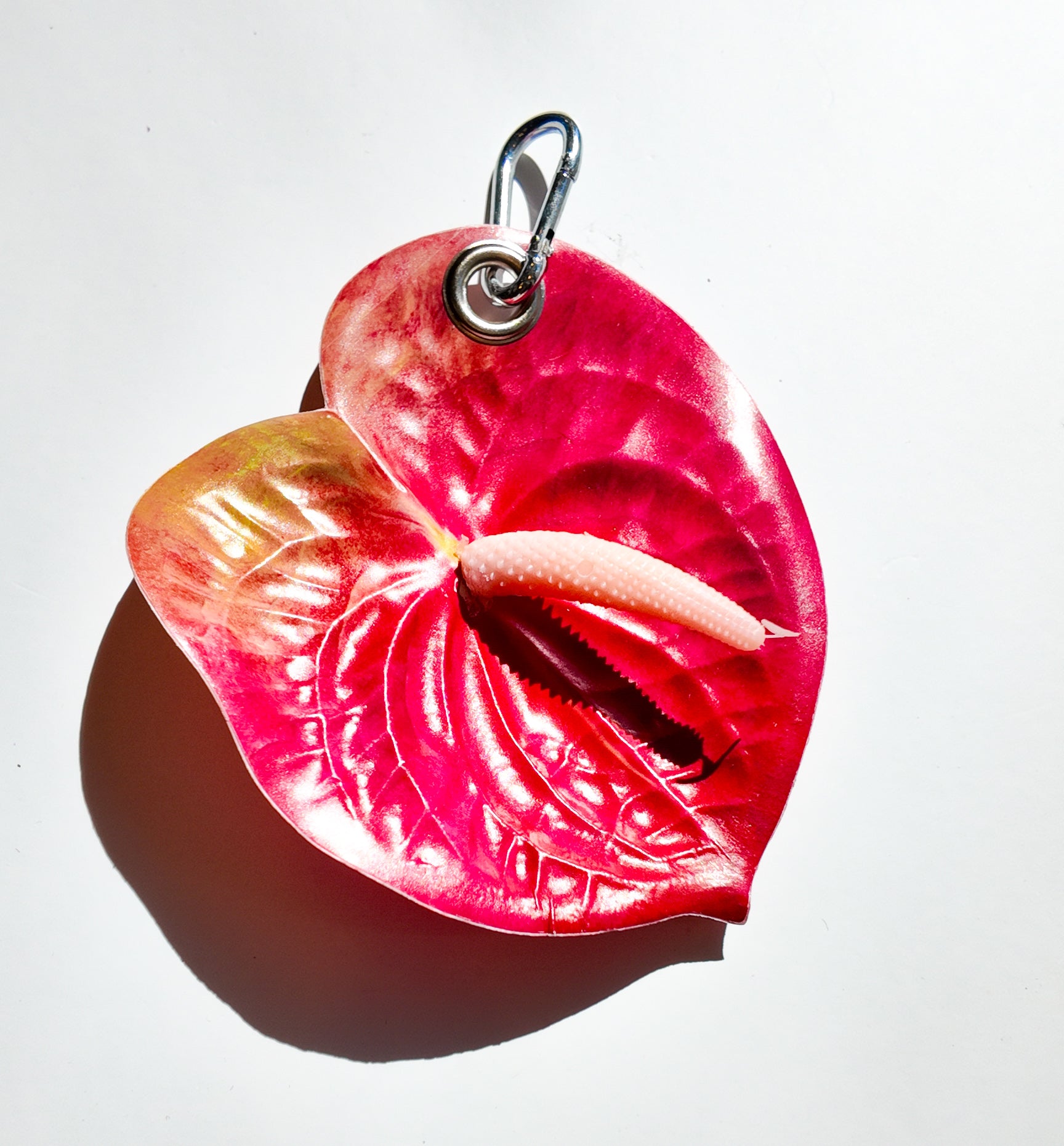 Pink Anthurium Keychain