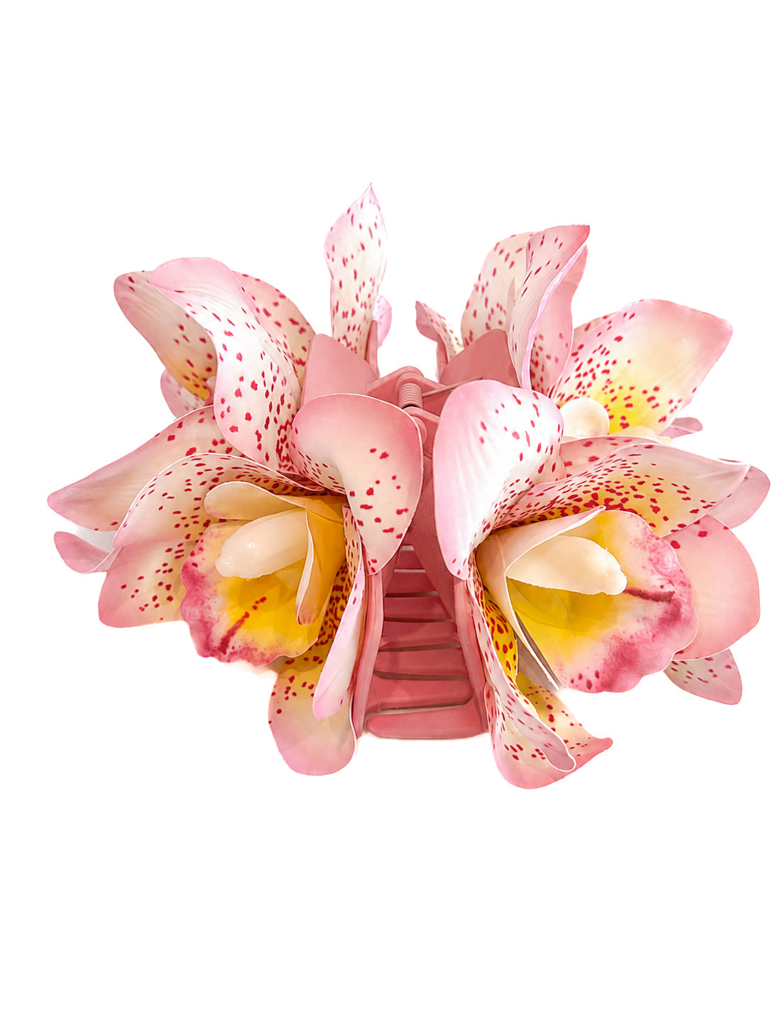 Spotted Blush Orchid Claw Clip