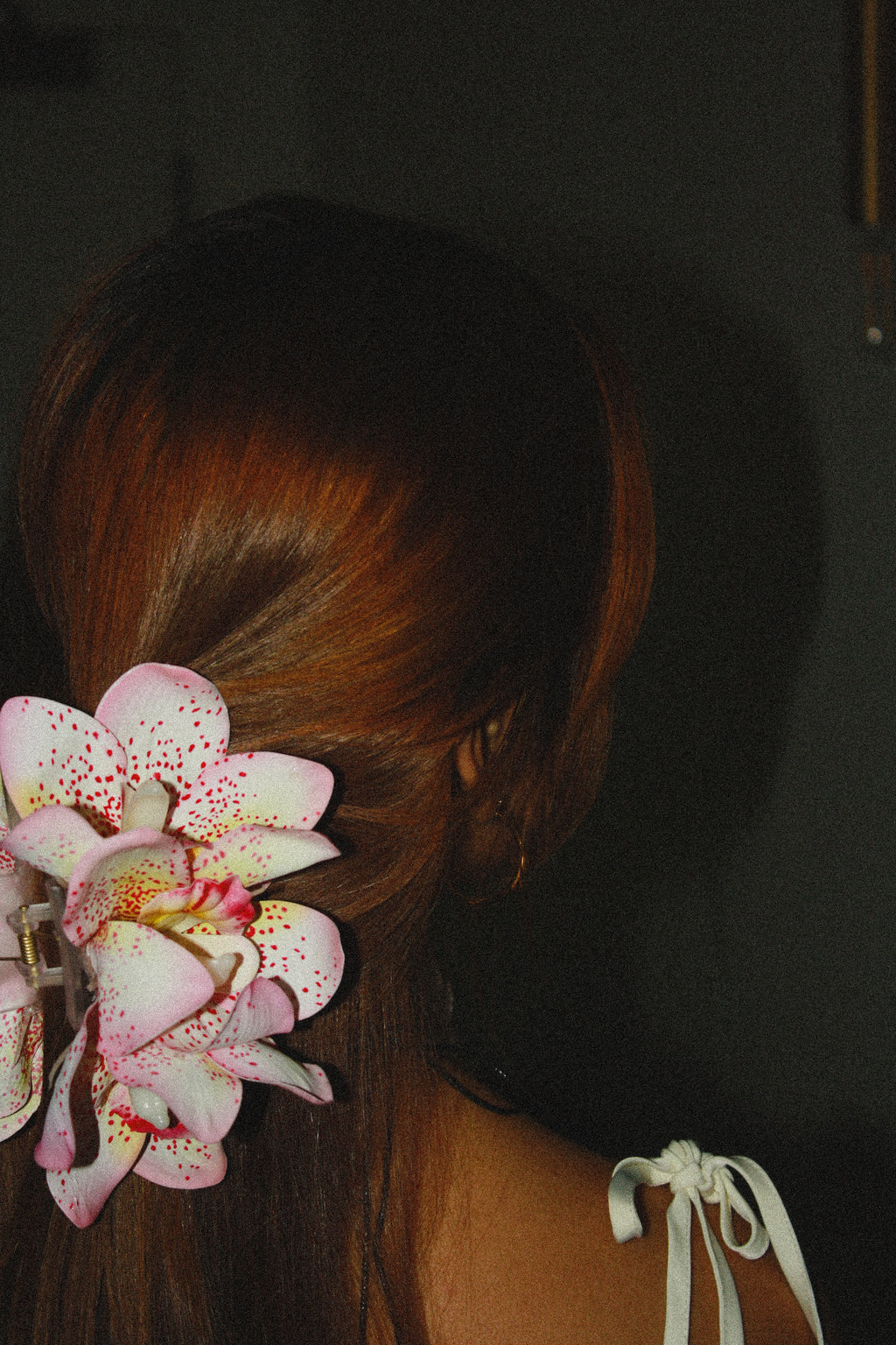 Spotted Blush Orchid Claw Clip