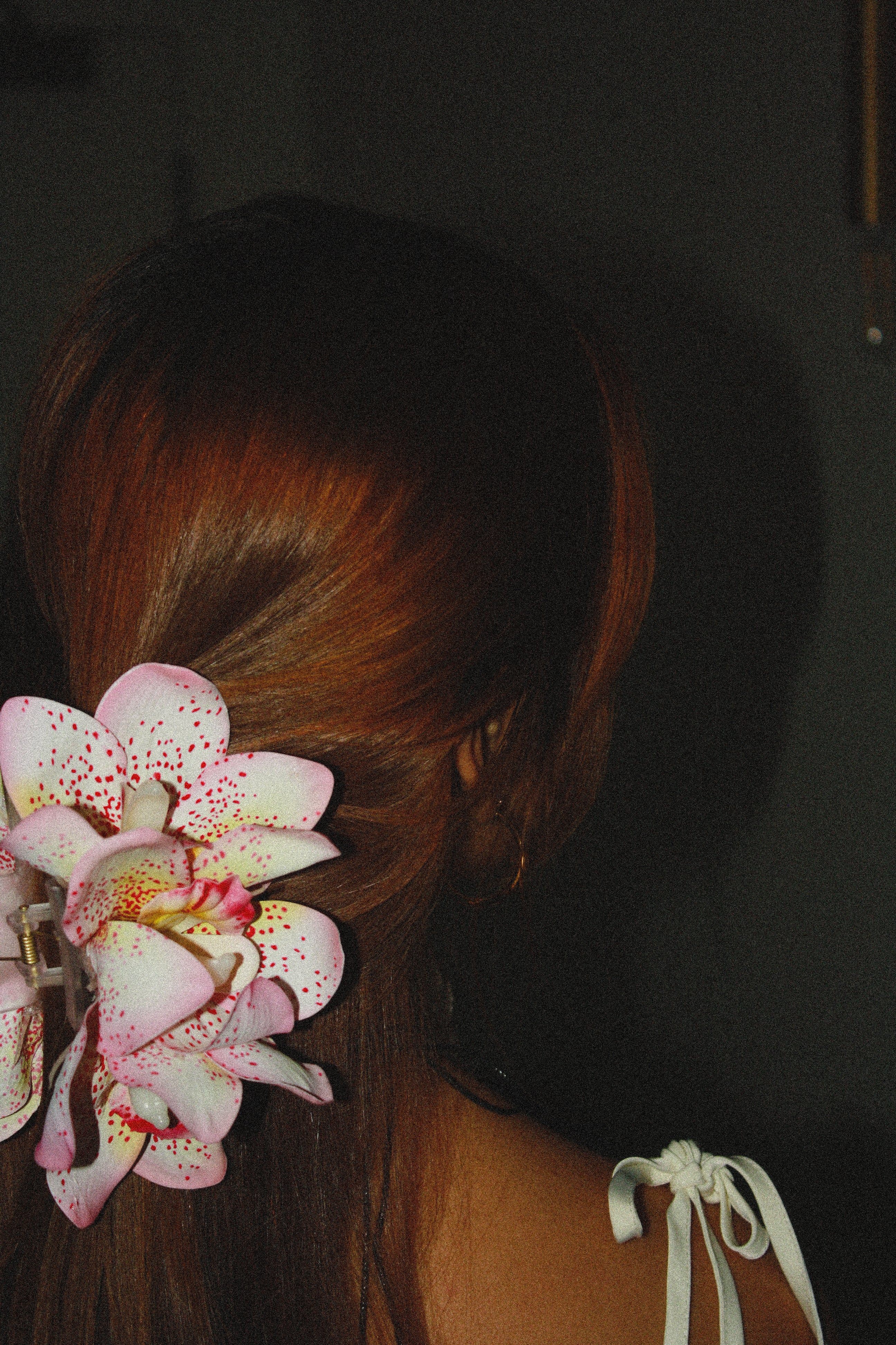 Spotted Blush Orchid Claw Clip