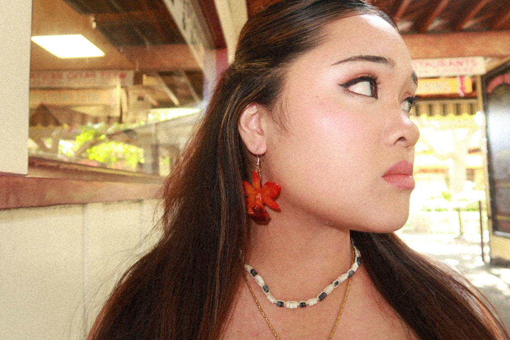 Real Orchid Earrings