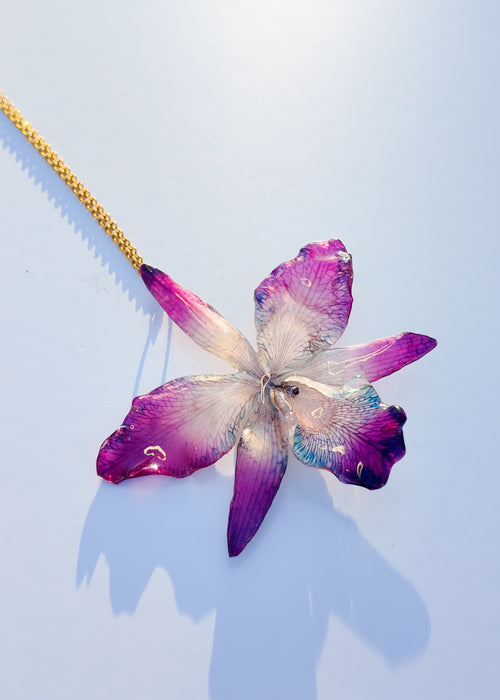 Amethyst Cattleya Necklace