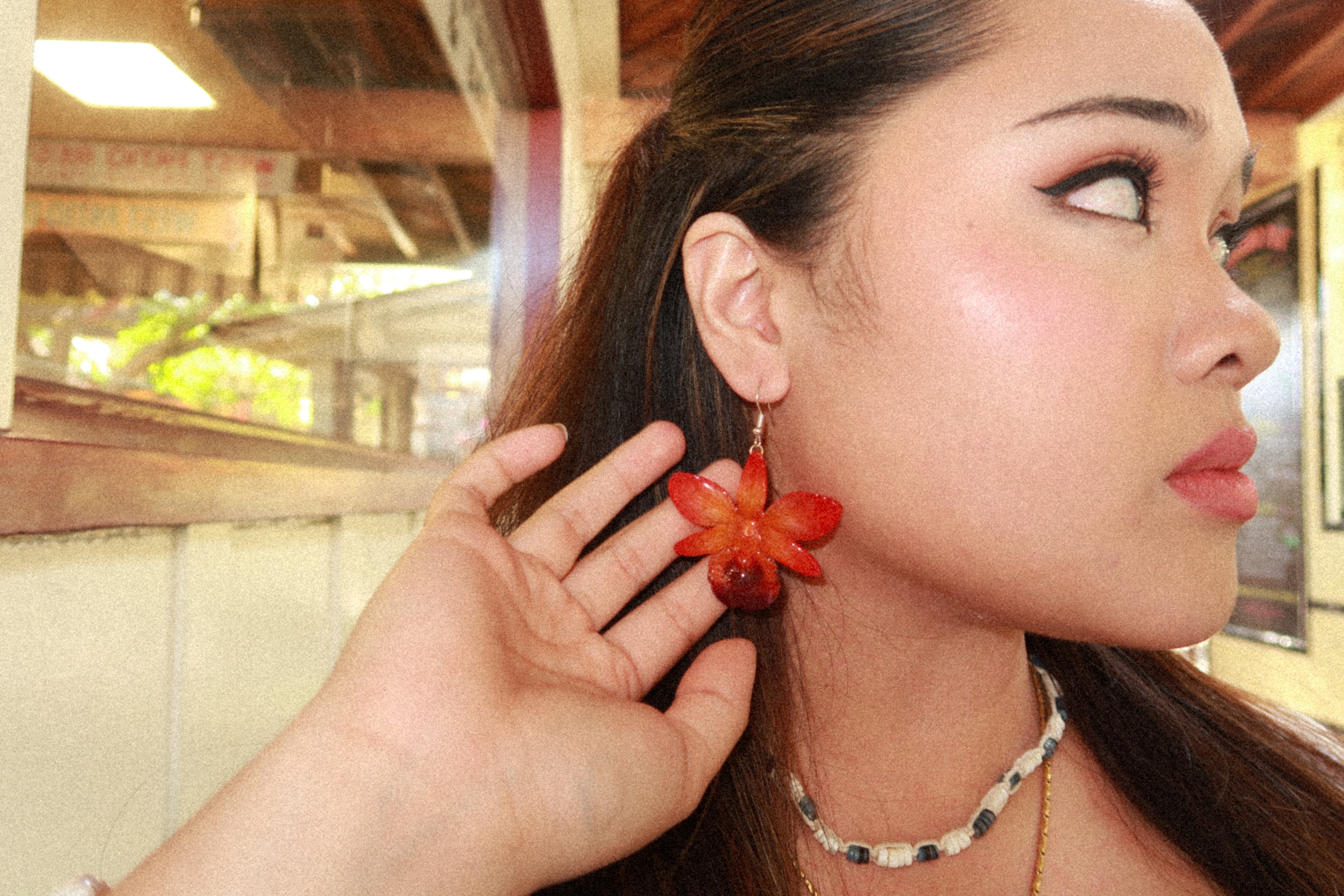 Real Orchid Earrings