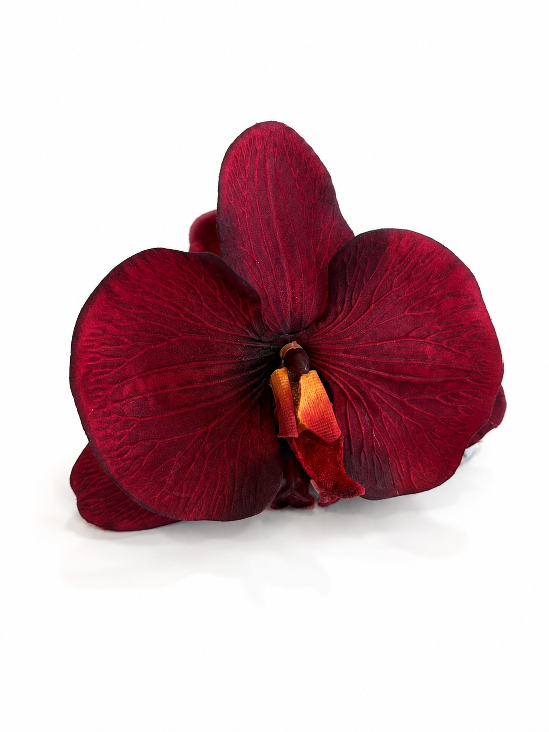 Vibrant Red Orchid Claw Clip