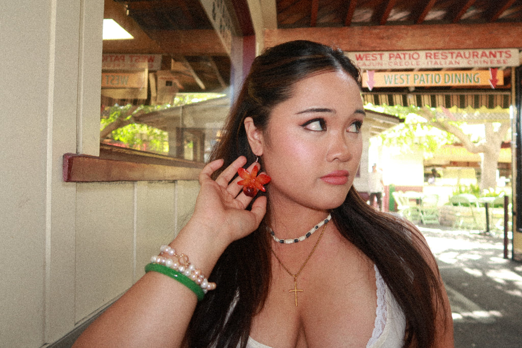 Real Orchid Earrings