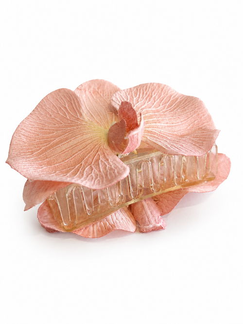 Baby Pink Orchid Claw Clip