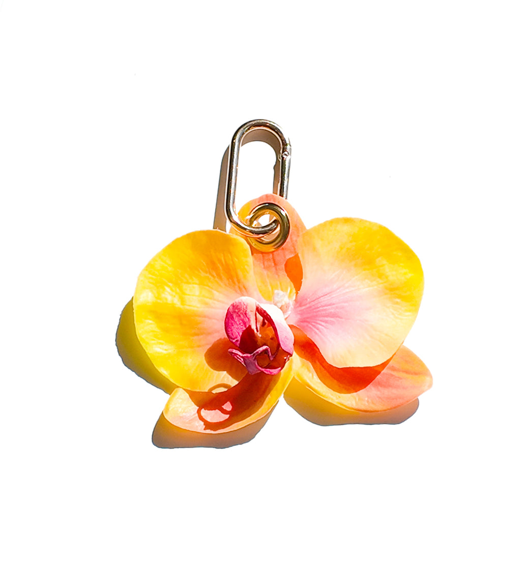 Yellow Orchid Keychain