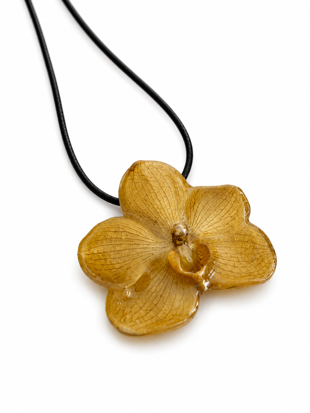 Real Orchid Necklace — Real Orchid Preserved in Resin