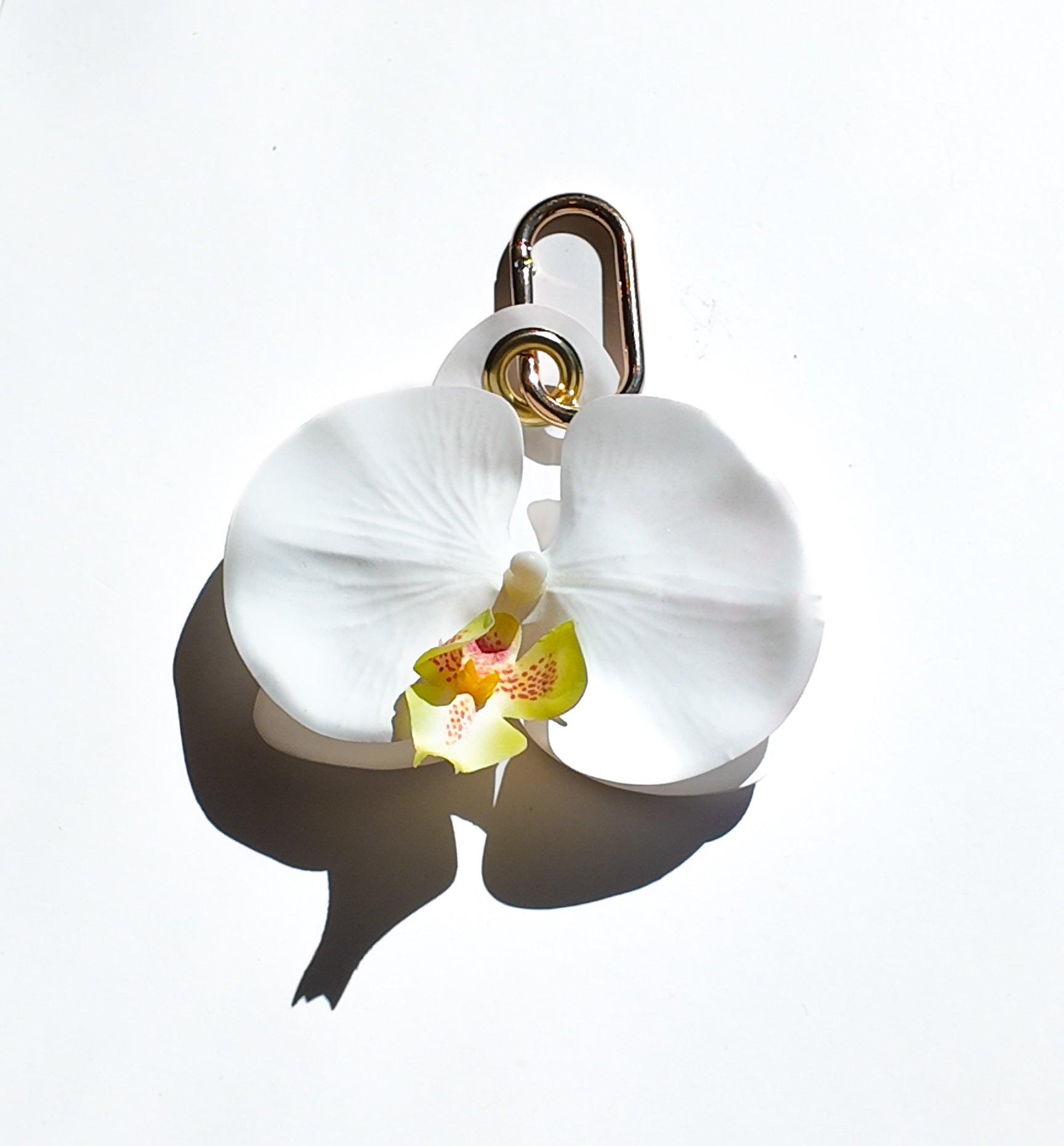 White Orchid Keychain