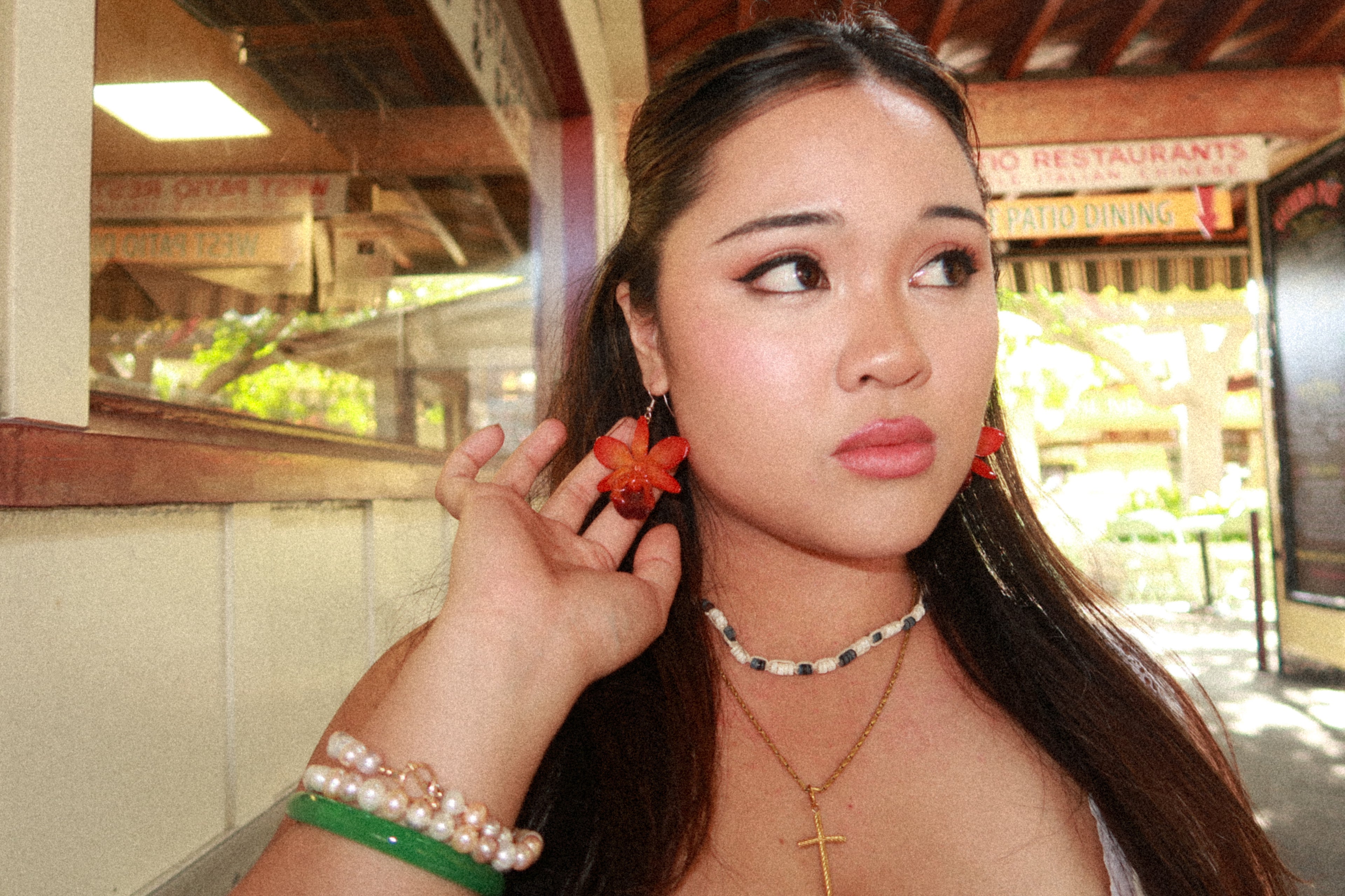 Real Orchid Earrings