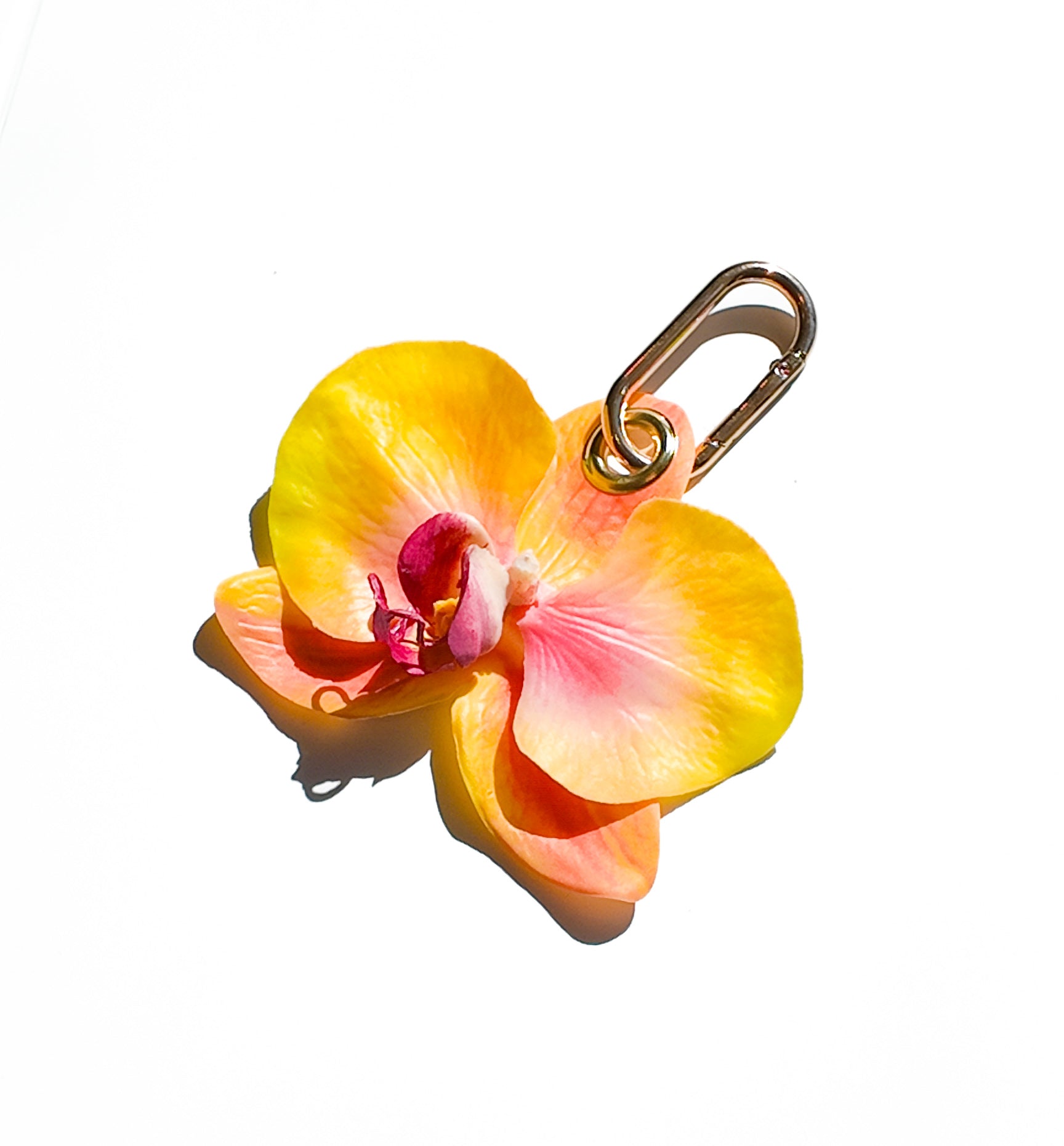 Yellow Orchid Keychain