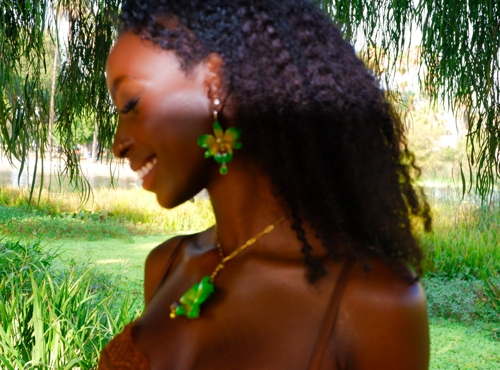 Green Cattleya Necklace