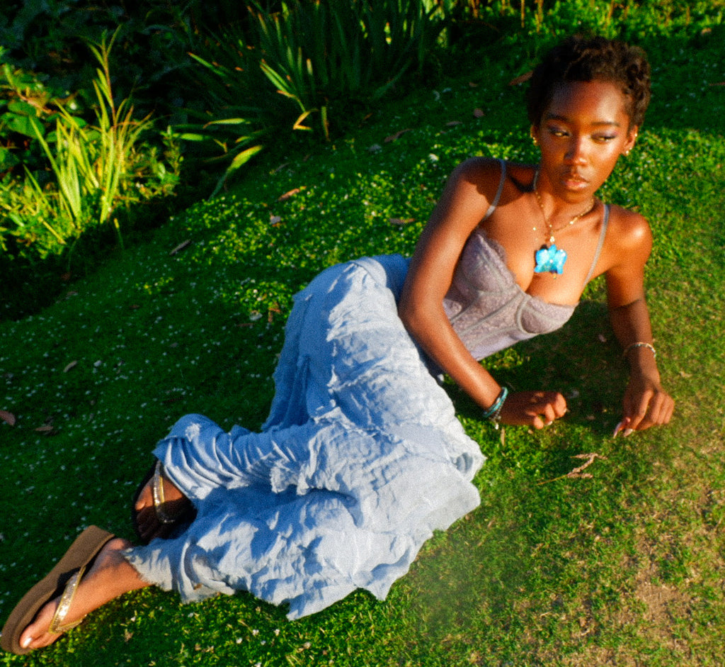 Blue Orchid Necklace