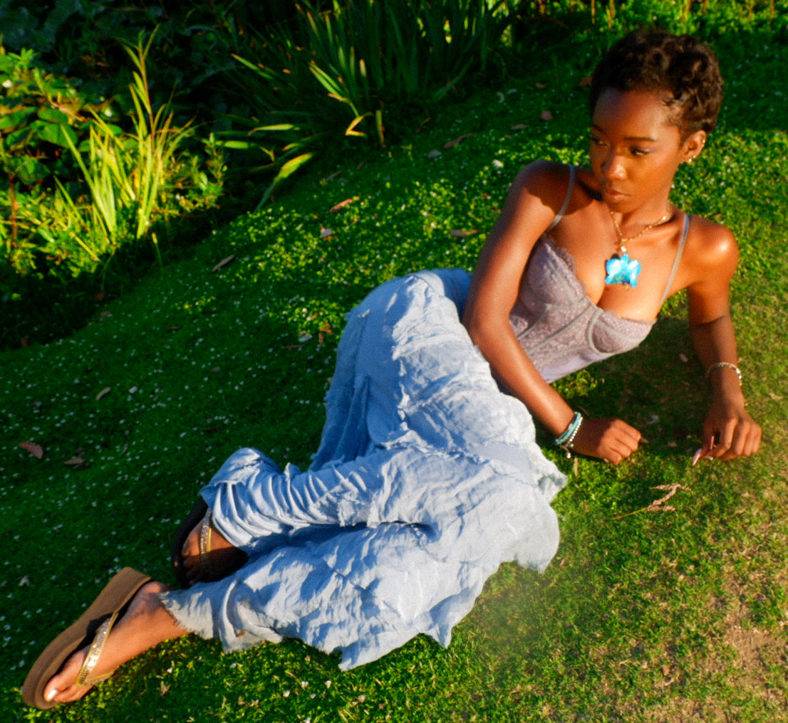 Blue Orchid Necklace