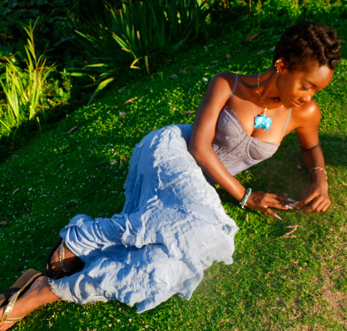 Blue Orchid Necklace