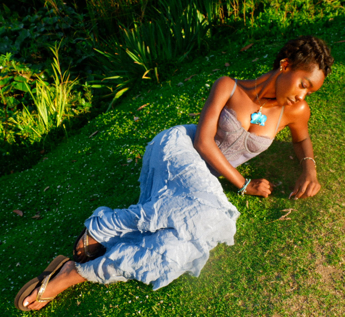 Blue Orchid Necklace