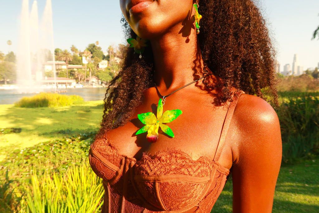 Green Cattleya Necklace