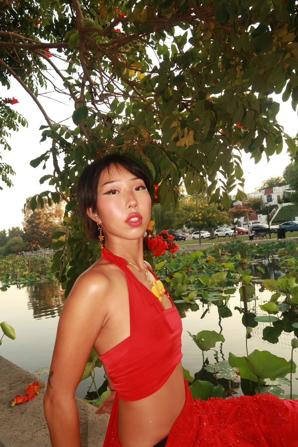 Yellow Orchid Necklace - Happiness & Friendship