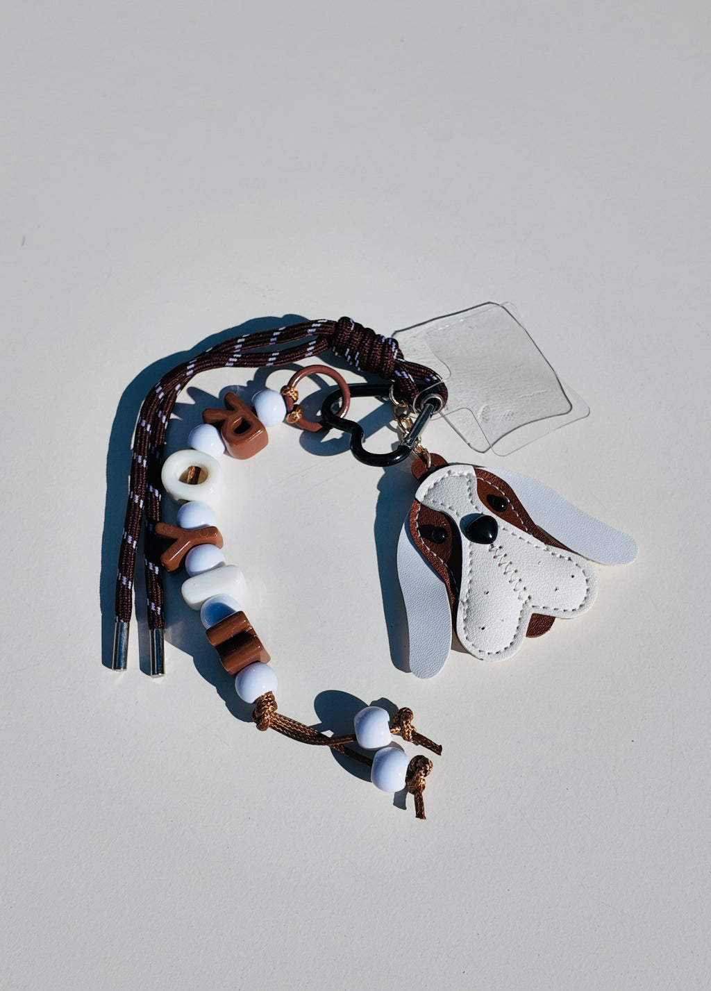 Brown Dog Heart Keychain