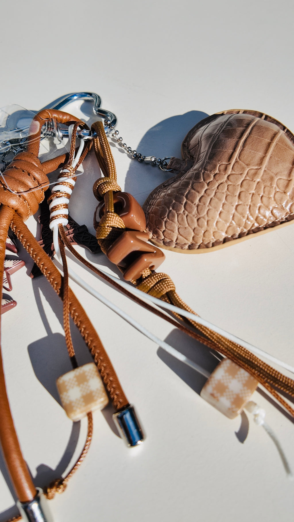 Brown Heart Keychain