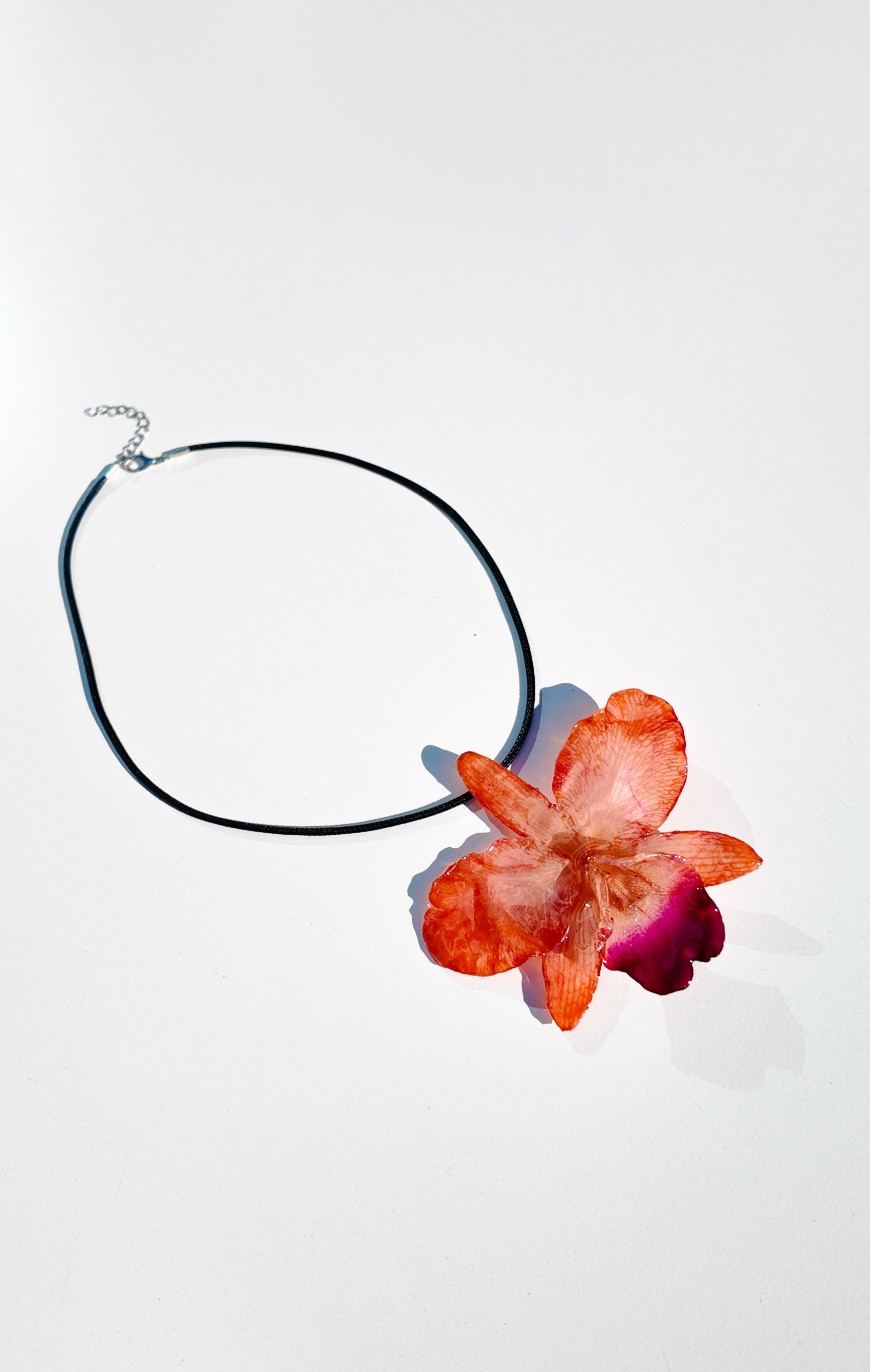 Orange Cattleya Necklace