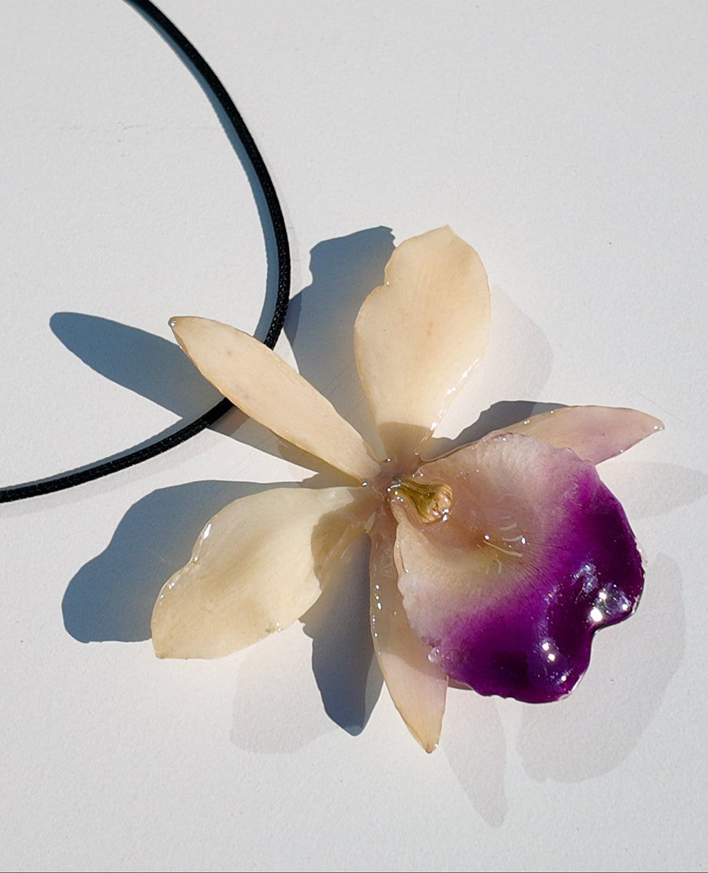 White Cattleya Necklace