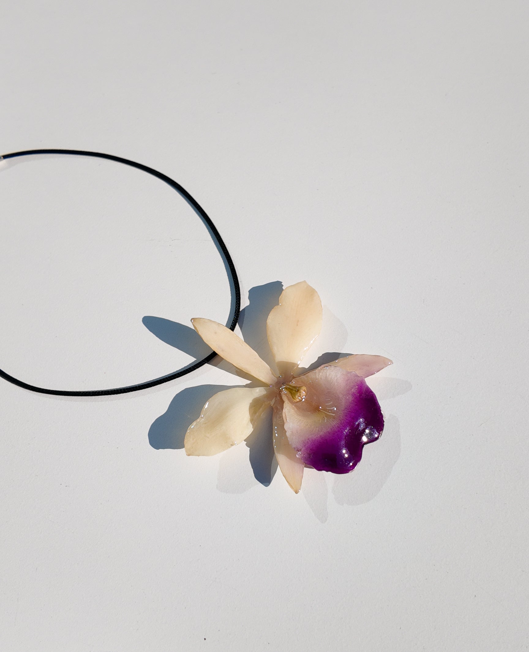 White Cattleya Necklace