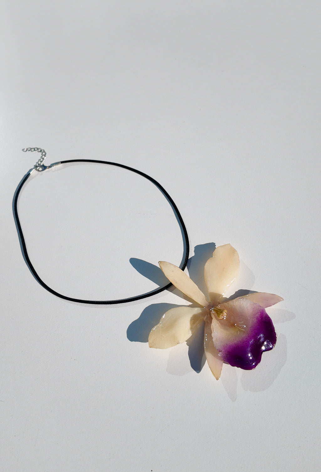 White Cattleya Necklace