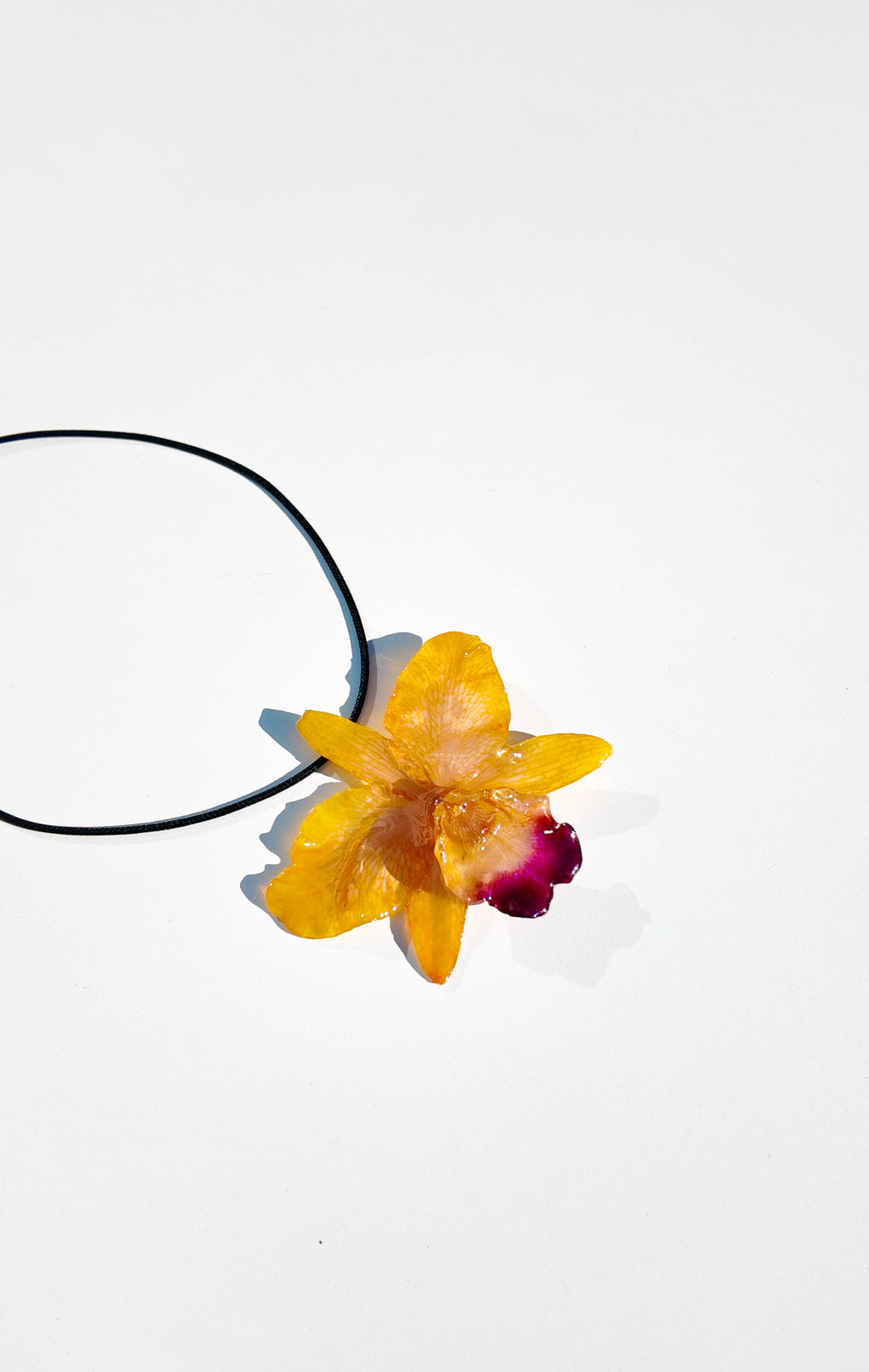 Yellow Cattleya Necklace