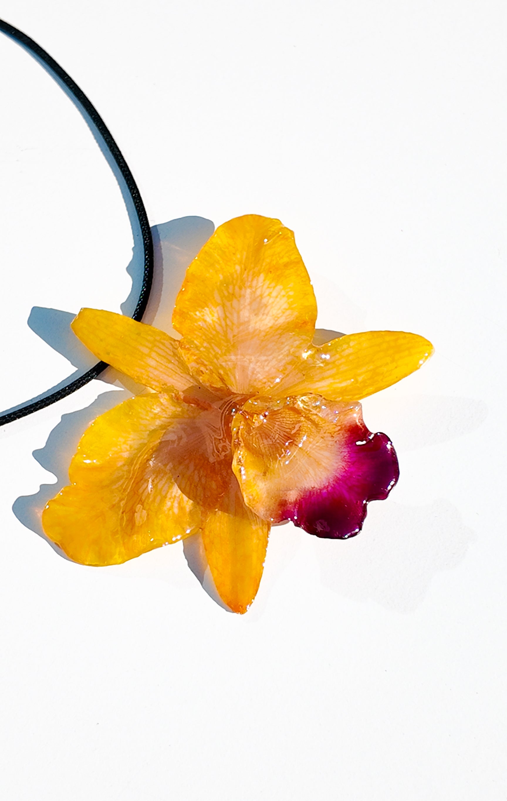 Yellow Cattleya Necklace