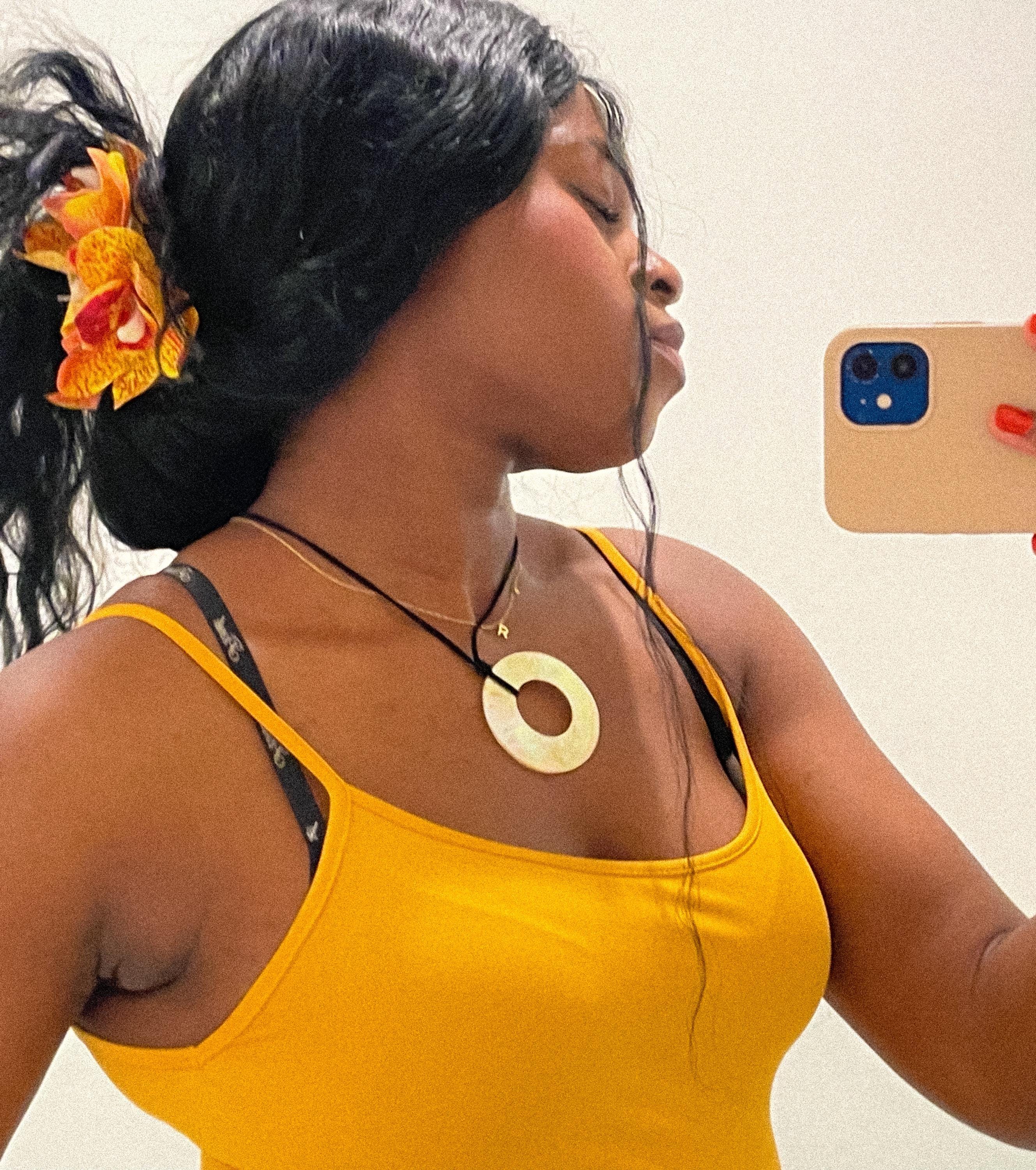 Spotted Sunset Orchid Hair Claw Clip