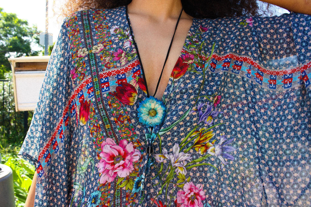 Daisy on Black Cord - Real Daisy Preserved in Resin