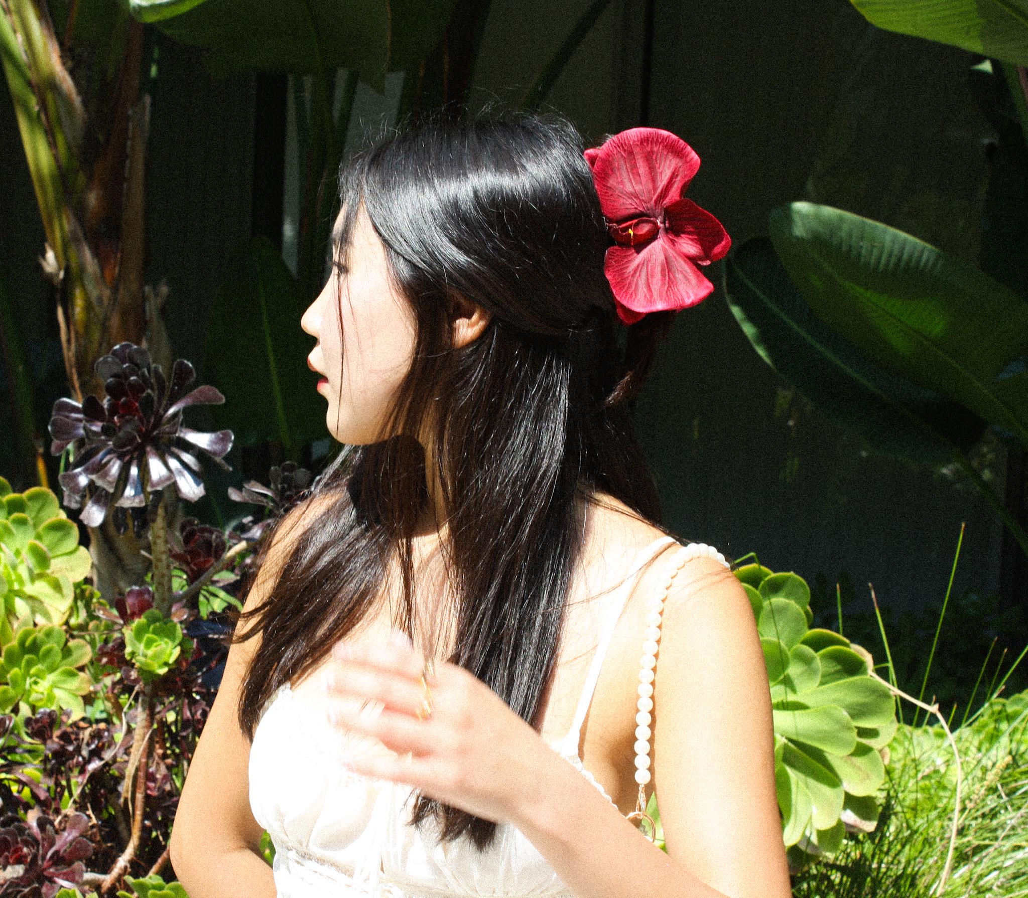 Orchid Hair Claw Clip