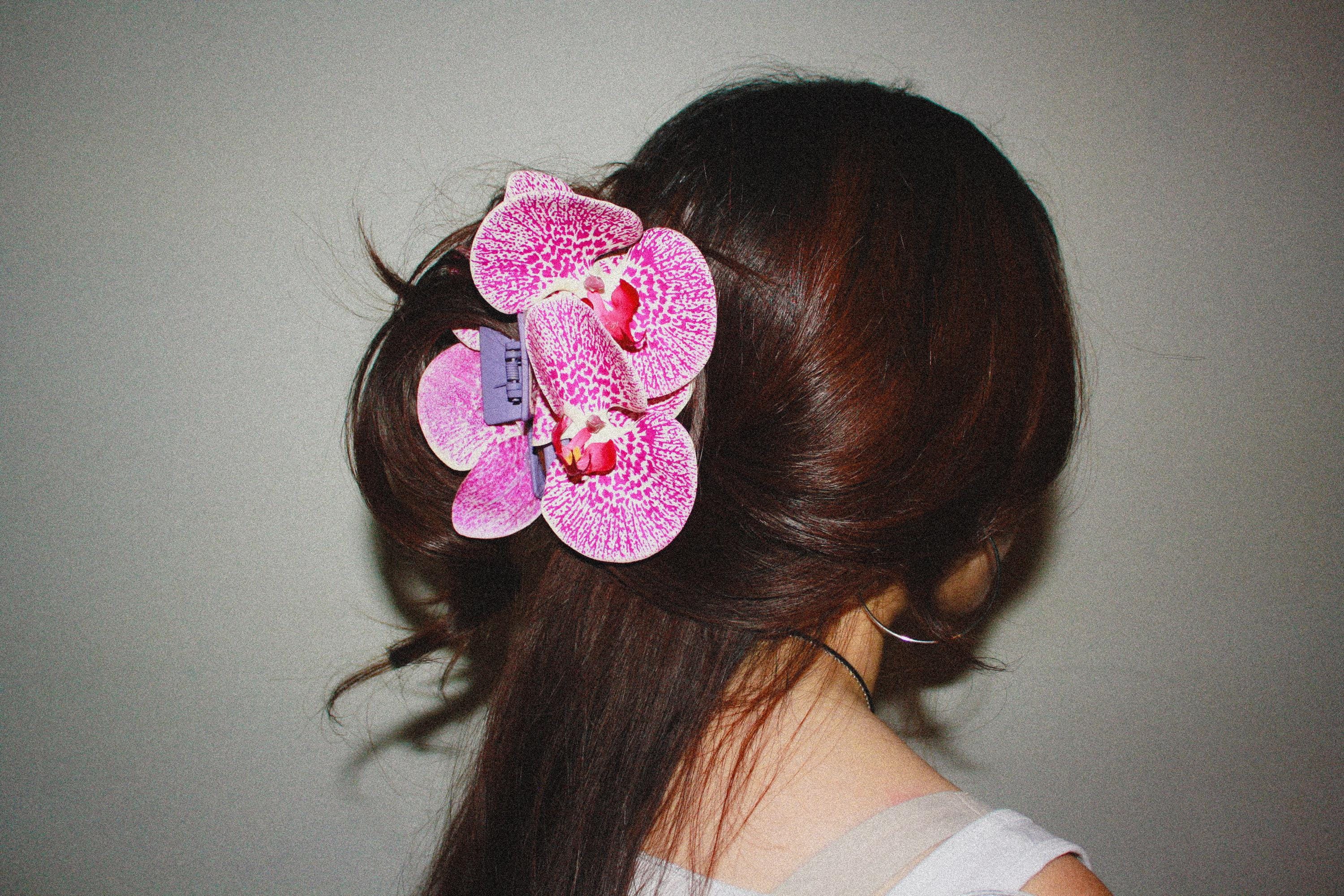 Orchid Hair Claw Clip