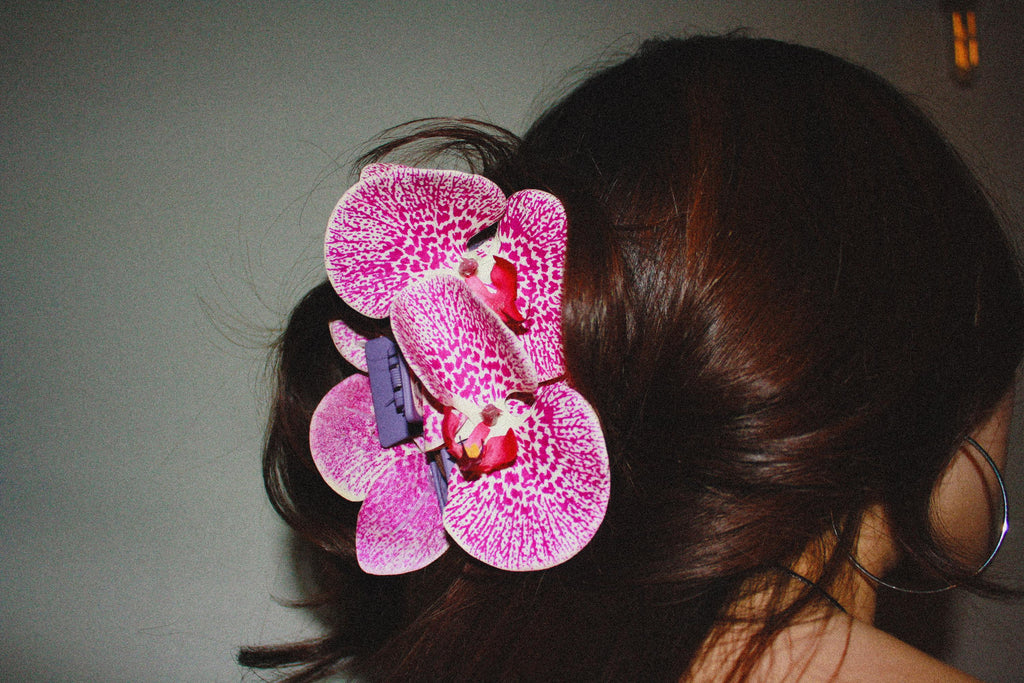 Orchid Hair Claw Clip
