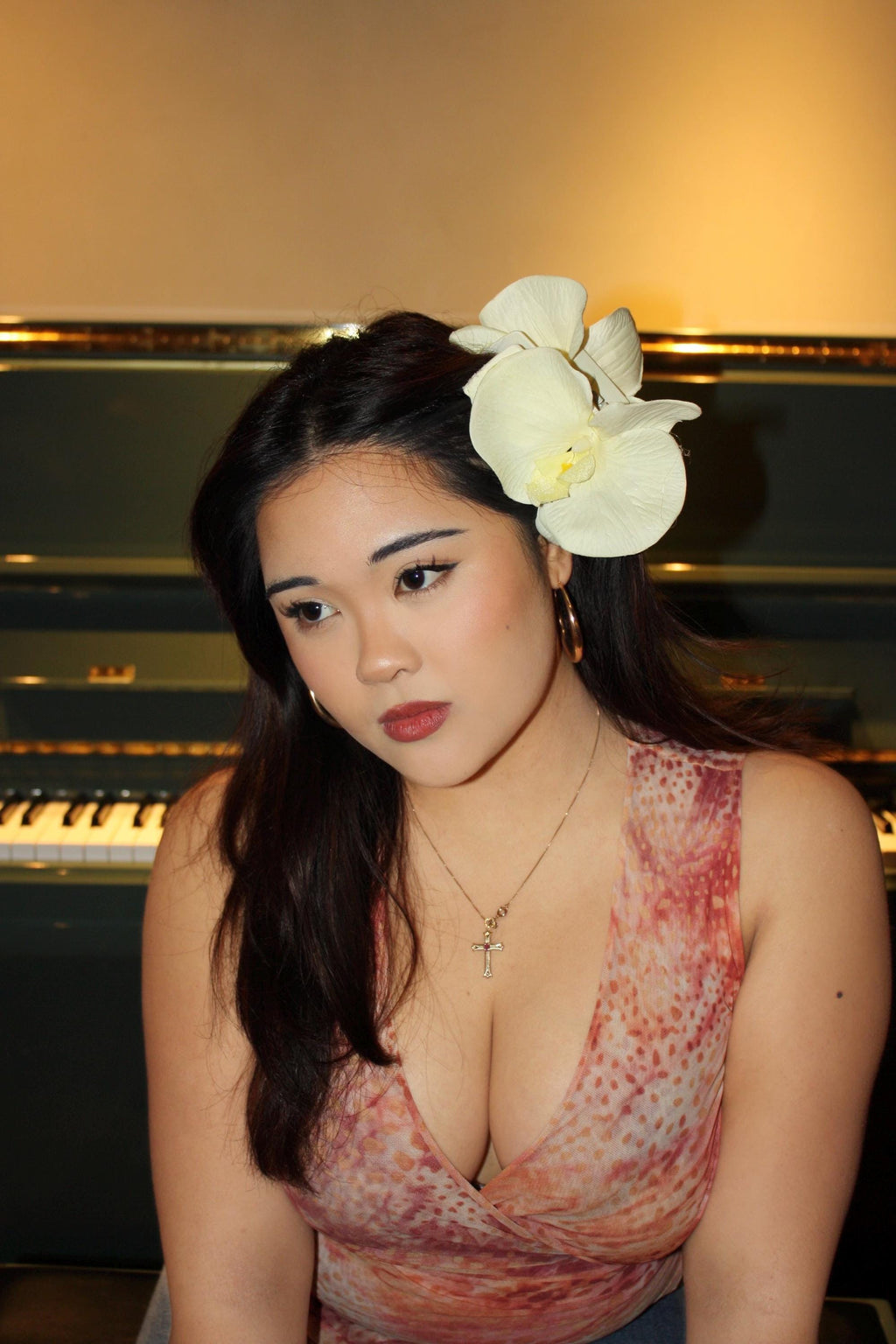 Orchid Hair Claw Clip