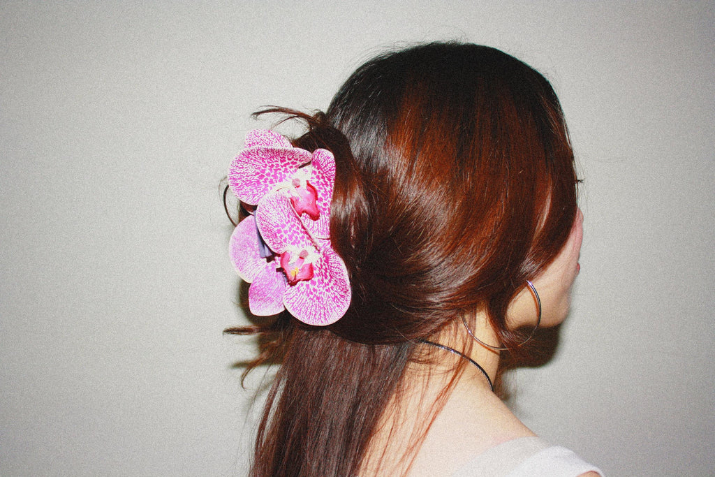 Orchid Hair Claw Clip