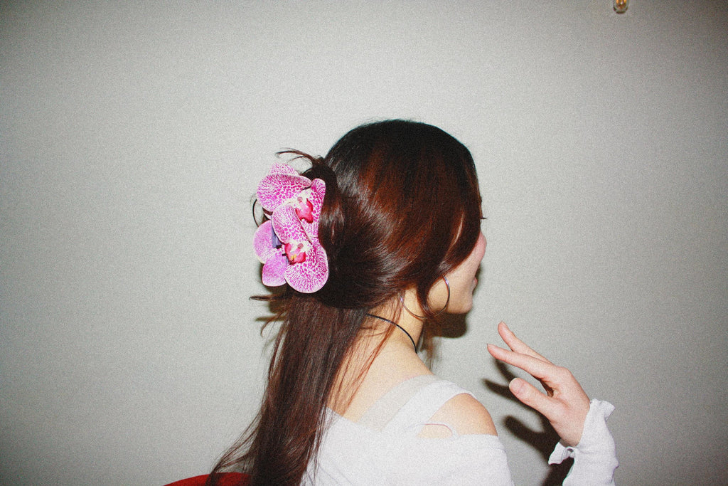 Orchid Hair Claw Clip