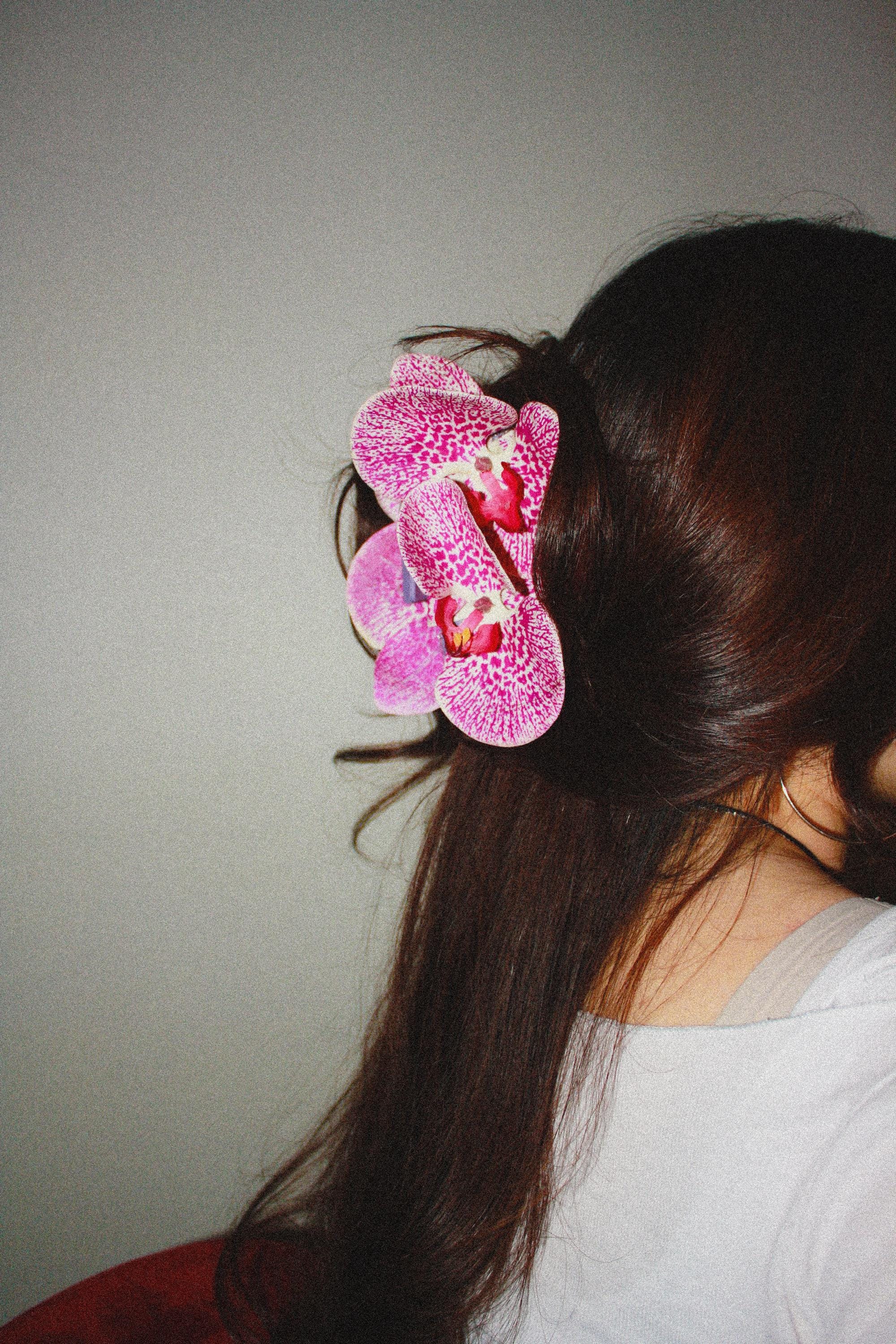 Orchid Hair Claw Clip
